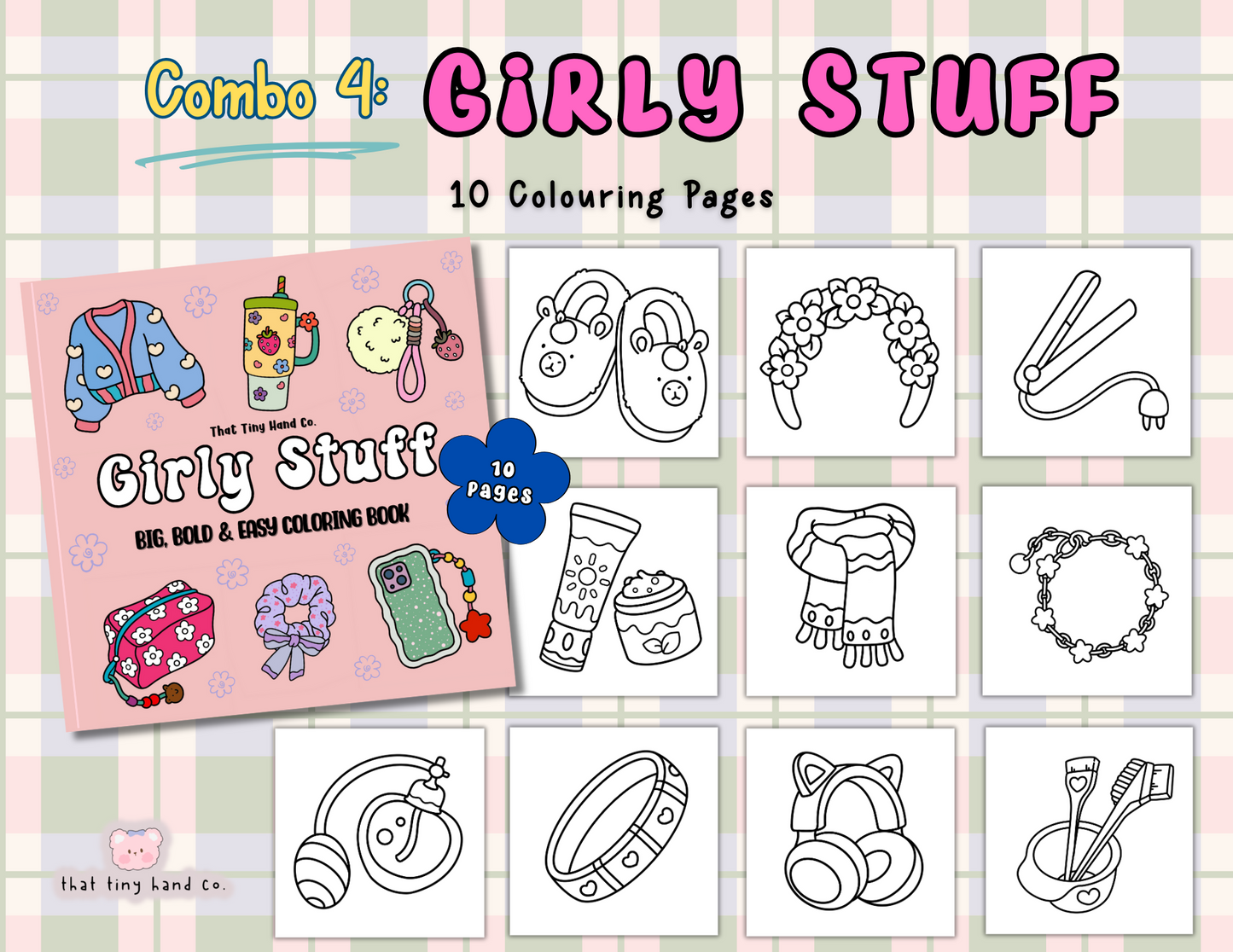 Girly Stuff | Combo 4: Super Cute Girly Stuff Colouring Pages (Digital Download)