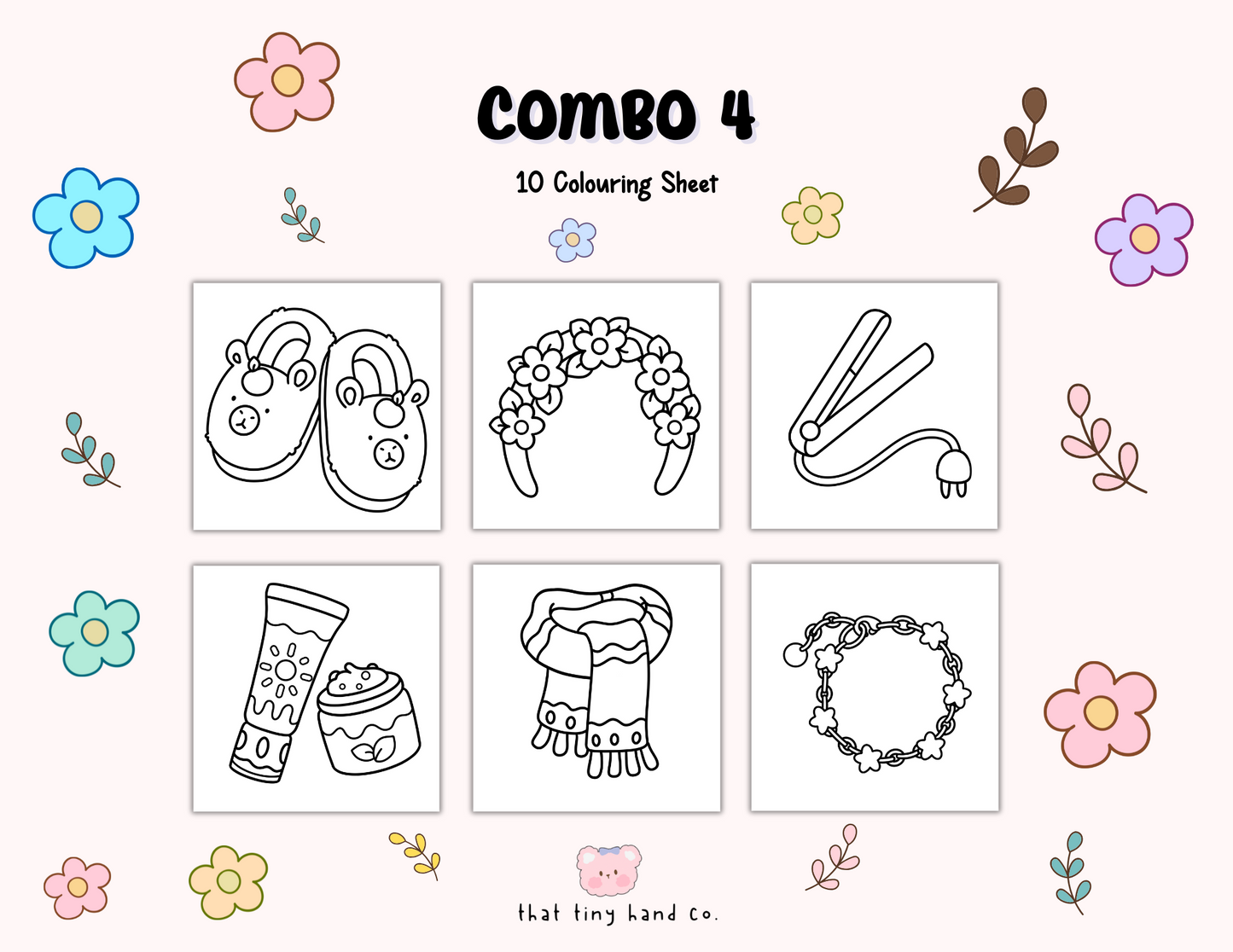 Girly Stuff | Combo 4: Super Cute Girly Stuff Colouring Pages (Digital Download)