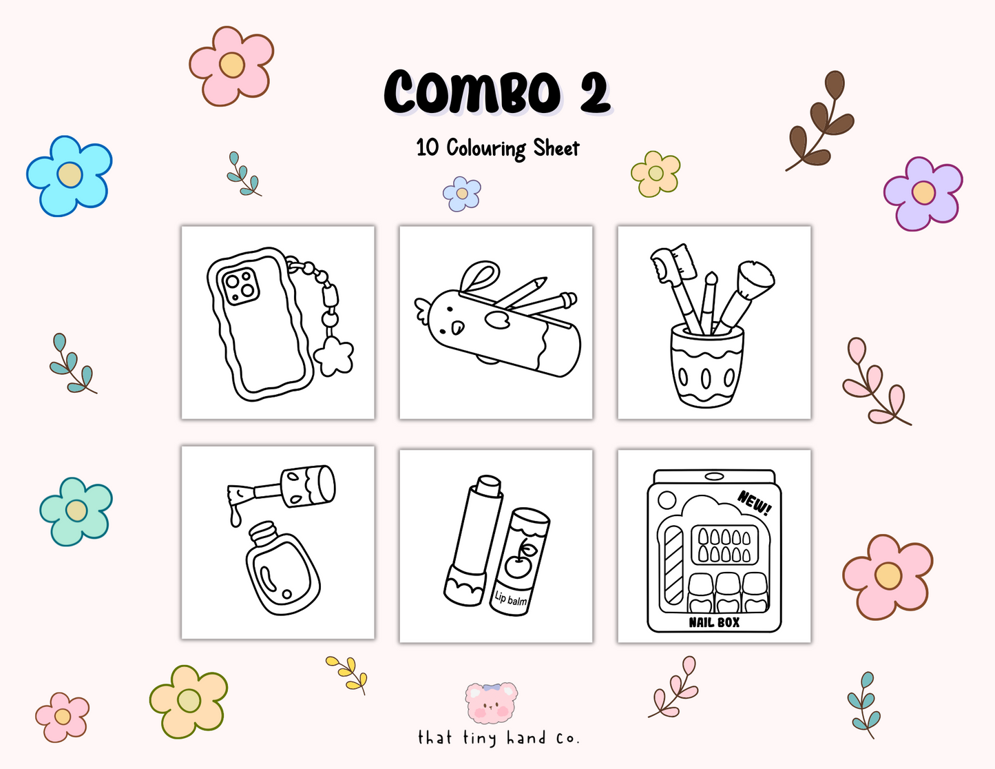 Girly Stuff | Combo 2: Super Cute Girly Stuff Colouring Pages (Digital Download)