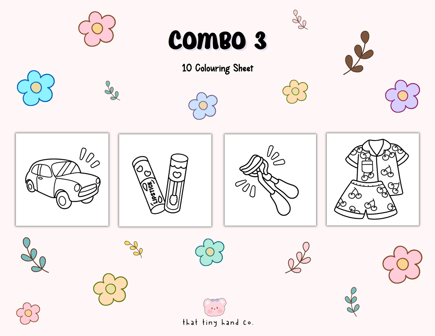 Girly Stuff | Combo 3: Super Cute Girly Stuff Colouring Pages (Digital Download)