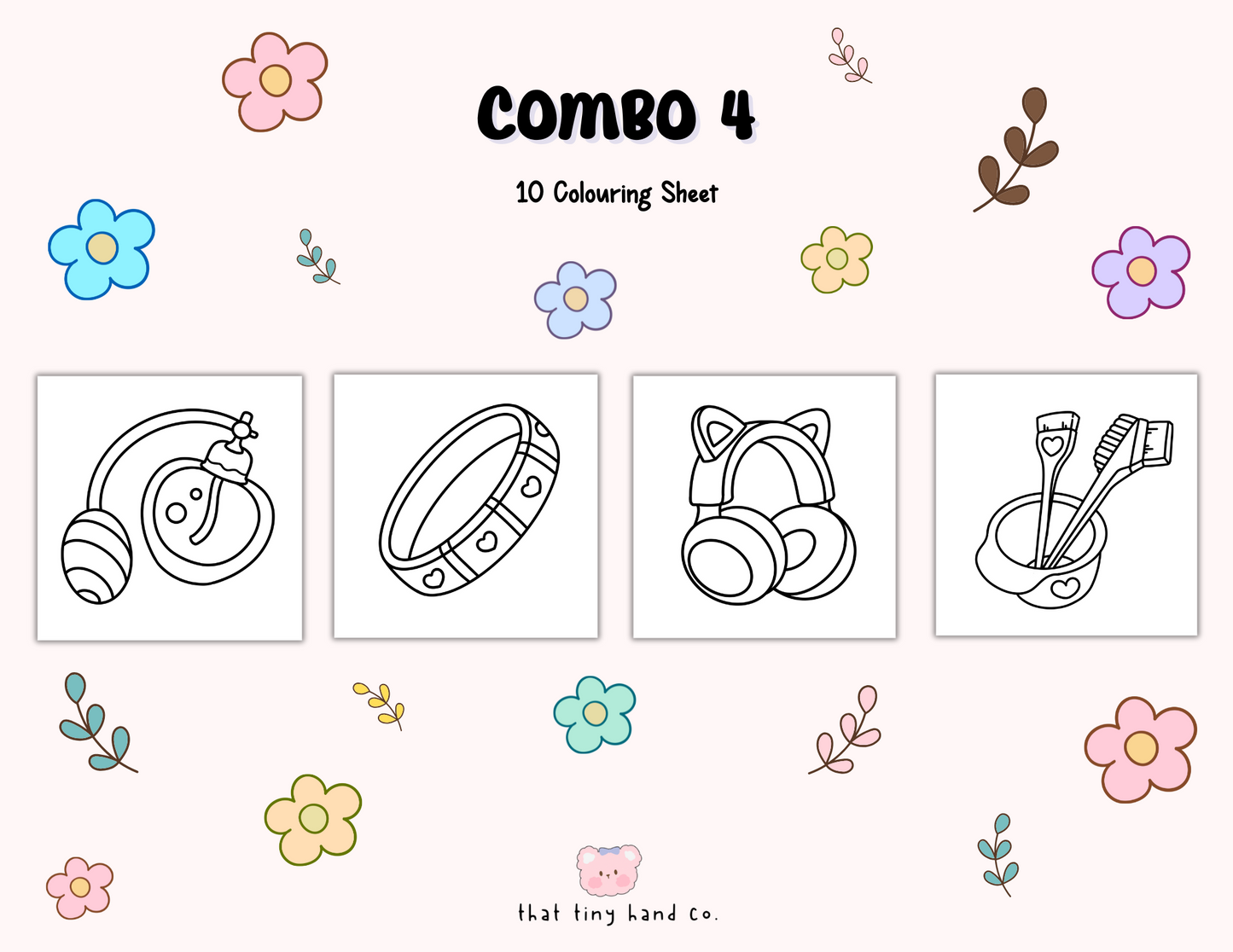 Girly Stuff | Combo 4: Super Cute Girly Stuff Colouring Pages (Digital Download)